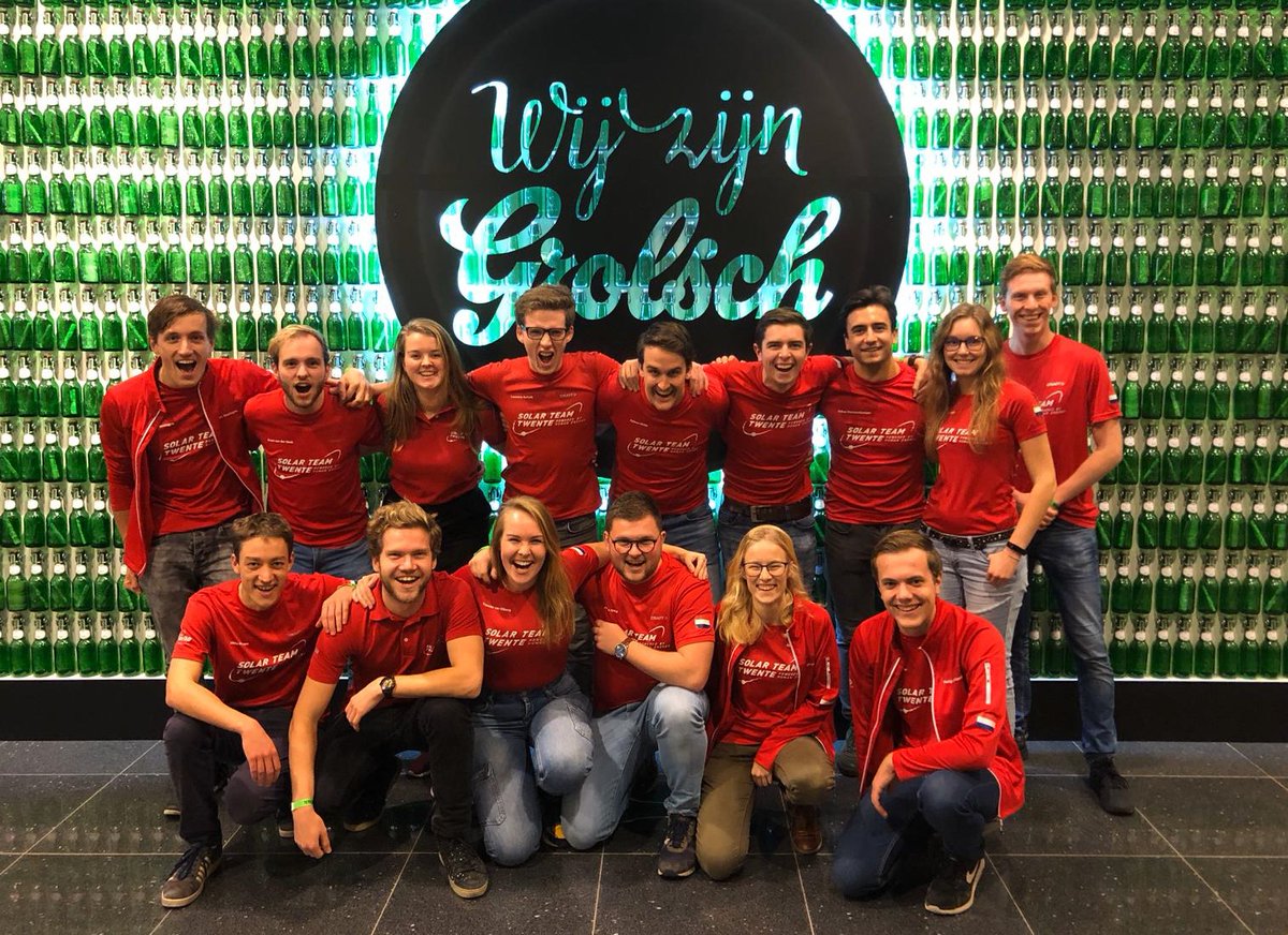 solarteamtwente's tweet photo. Yesterday we visited @Grolsch: a super nice conclusion to our edition! Today is our last day at the office. Fortunately this does not mean the end of Solar Team Twente as in about half a year a brand new team will start this great project! 🤩 #edition19 #solarfamily https://t.co/LlaYzbzTM0