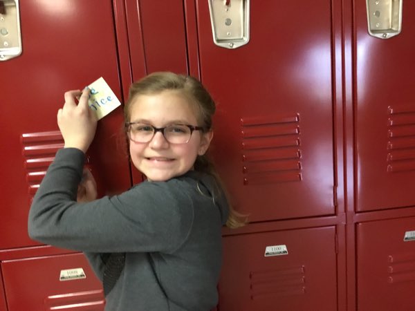 groftteach's tweet photo. Students celebrated #100thDayOfSchool with #100ActsOfKindness 💜 @CVIS17350 #spreadkindness #bekind #fourthgrade https://t.co/vZrXtUIdRY