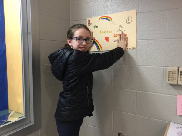 groftteach's tweet photo. Students celebrated #100thDayOfSchool with #100ActsOfKindness 💜 @CVIS17350 #spreadkindness #bekind #fourthgrade https://t.co/vZrXtUIdRY