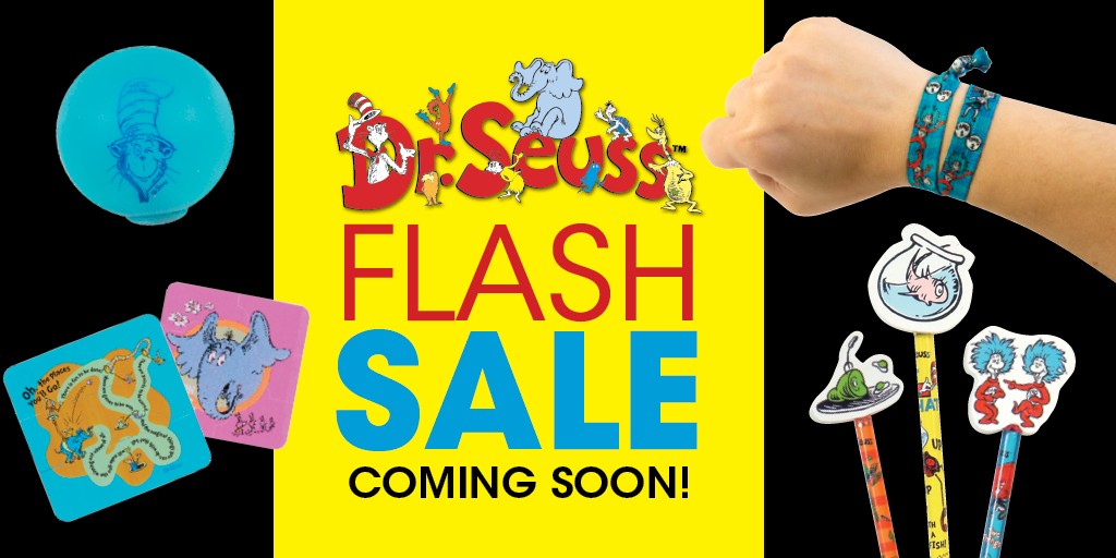 PSSST! There's a Dr. Seuss Flash Sale Headed Your Way! Make sure you sign up for our newsletter so you never miss out on our unbeatable deals! Follow the link to sign up now!  --> bit.ly/2S5ozN8 #DrSeuss #TeachersofTwitter