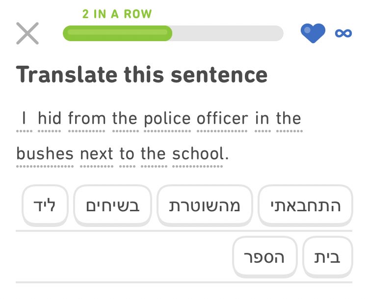 Dystopia aside, I try to keep this thread light. But seriously Duolingo, is everything okay over there? (CW: allusion to school violence)