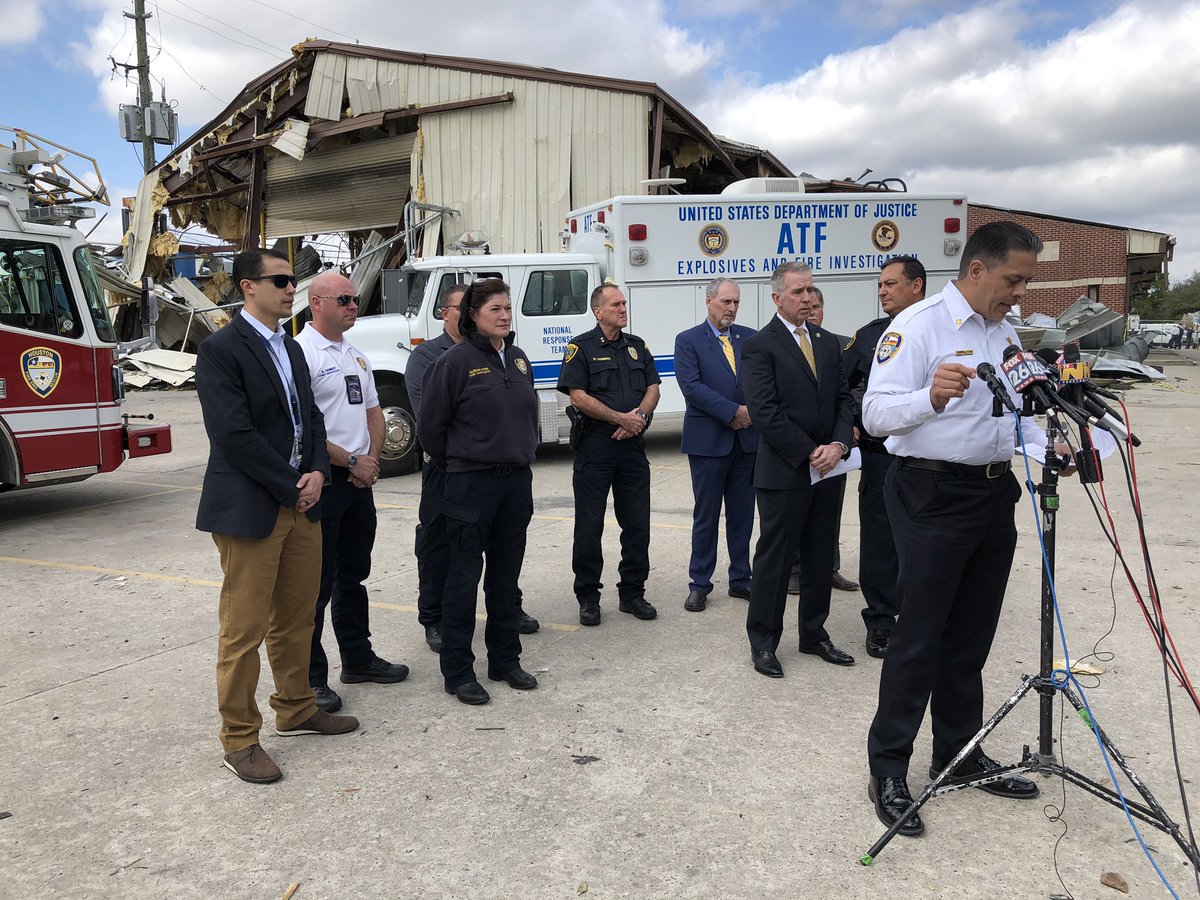 ATF officials say there is no evidence to indicate a criminal act has been committed in the Watson Grinding expression <a href="/KPRC2/">KPRC 2 Houston</a>  cause of the the explosion is due to the electric arcing and evidence of a propylene leak