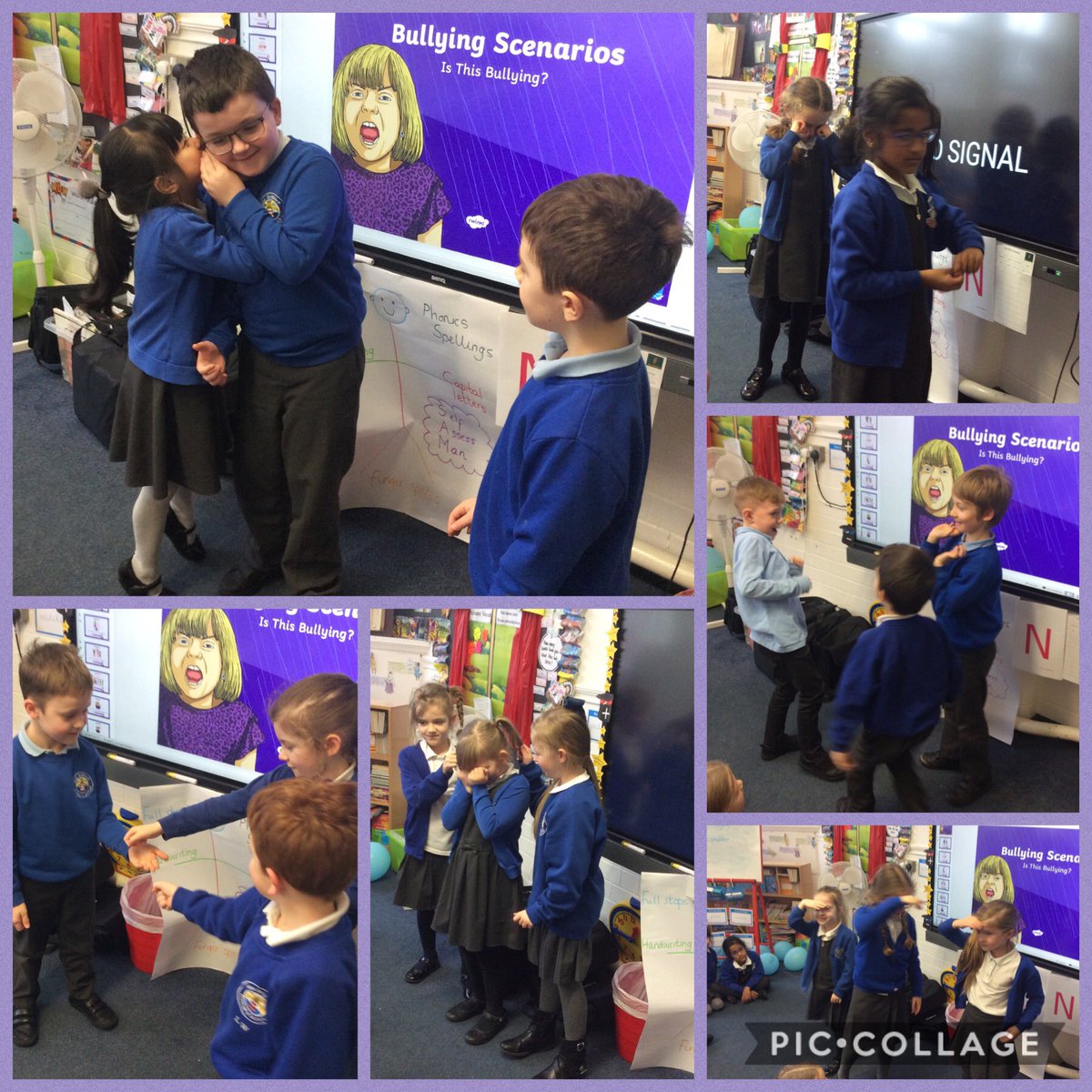 NewBrightonPS's tweet photo. In PSHCE this week class 6 acted out a range of different scenarios and discussed whether or not it was bullying #nbpspshce #nbpssmsc https://t.co/1PnDicFp3G