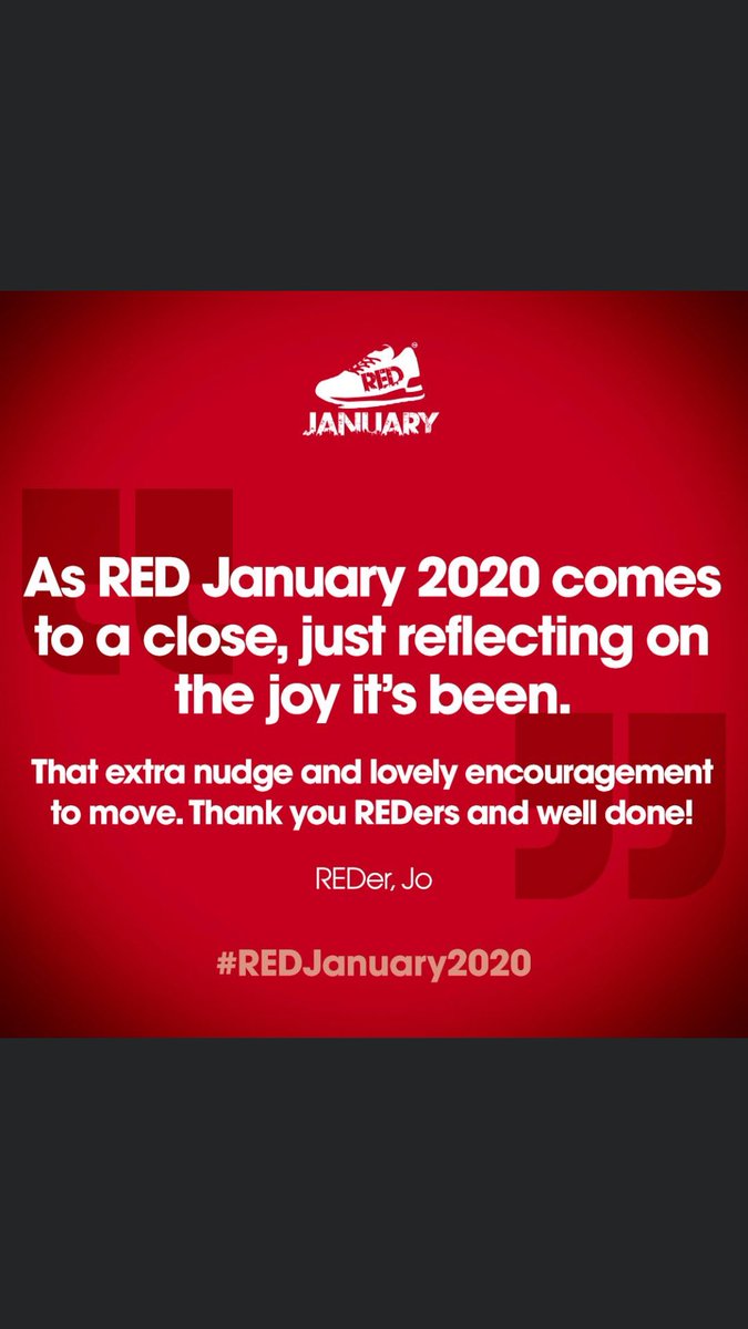 SosseyHutt's tweet photo. @REDJanuaryUK @MindCharity  Red 2020 done!!💪🏻 https://t.co/ZWqXRdqV3R