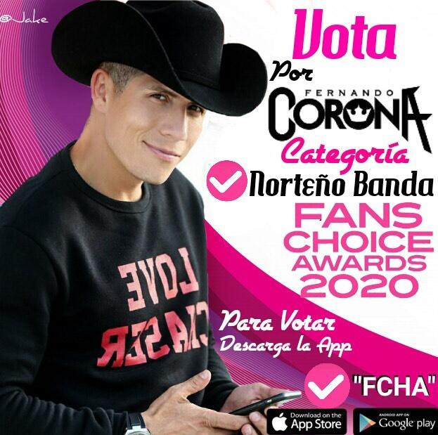 Blanquis86's tweet photo. No hay hora que no llegue ni plazo que no se cumpla. Mañana 1° de Febrero inician las votaciones en los @fchamx y tenemos que votar en la categoría de #NorteñoBanda por @SoyFerCorona
#FansChoiceAwards2020
#LosPremiosDeLosFans https://t.co/aF9WRwBqJc