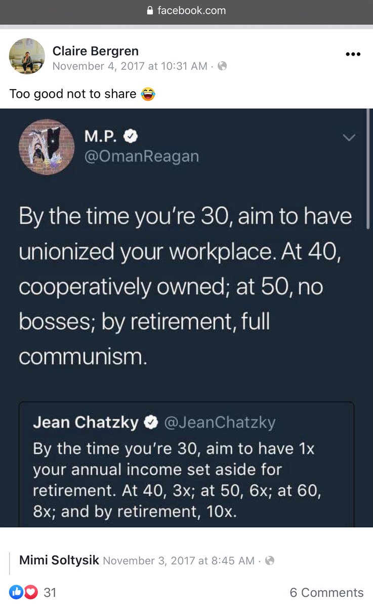 Further, it appears  @IlhanMN’s new manager  @ClaireBergren is not “just” a democratic socialist, but a revolutionary Marxist/communist.(5/x)