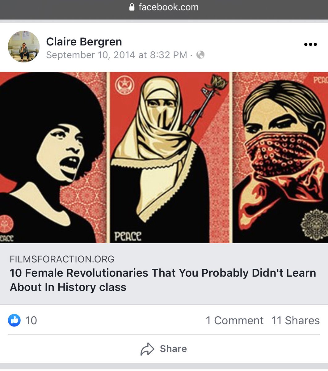 Further, it appears  @IlhanMN’s new manager  @ClaireBergren is not “just” a democratic socialist, but a revolutionary Marxist/communist.(5/x)