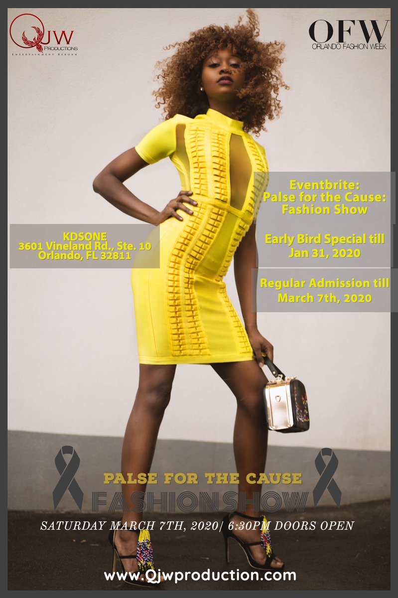QJW_PRODUCTIONS's tweet photo. March 7th QJW productions and Orlando fashion week are partnering together for the 2nd Annual Palse for the Cause Charity event. This is a event you don’t want to miss get tickets from Eventbrite https://t.co/WsGD1Y1TJ5