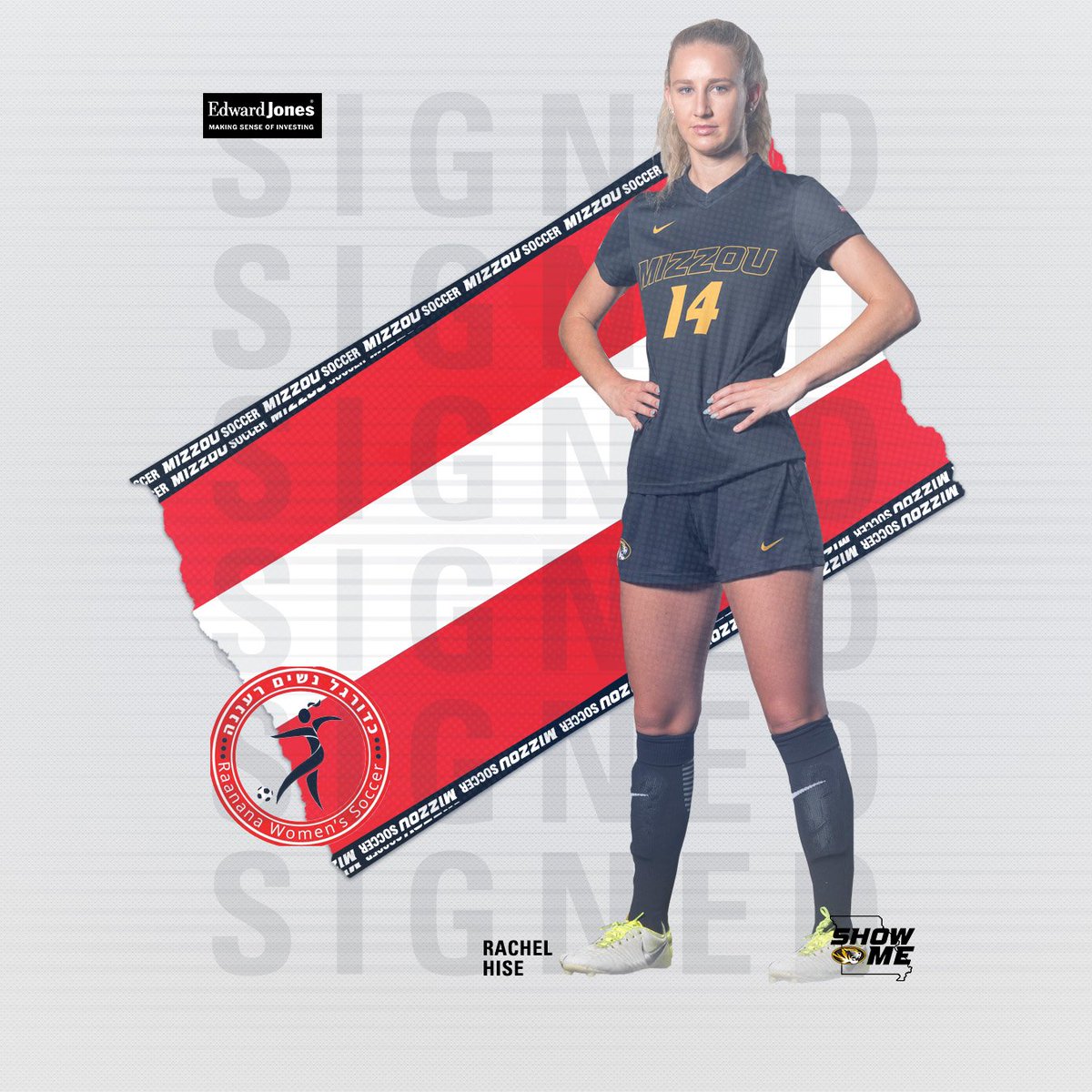 MizzouSoccer's tweet photo. Congratulations to #MizzouMade Rachel Hise on signing to play overseas in Israel! https://t.co/F0ecUO5kaa