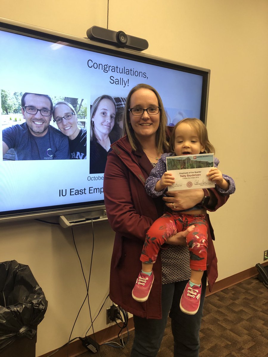 Congratulations to ⁦<a href="/iueast/">IU East</a>⁩ Employee of the Quarter Director of Career Services Sally Saydshoev.  Great work, especially with the Empower Wayne County program!  #iueast