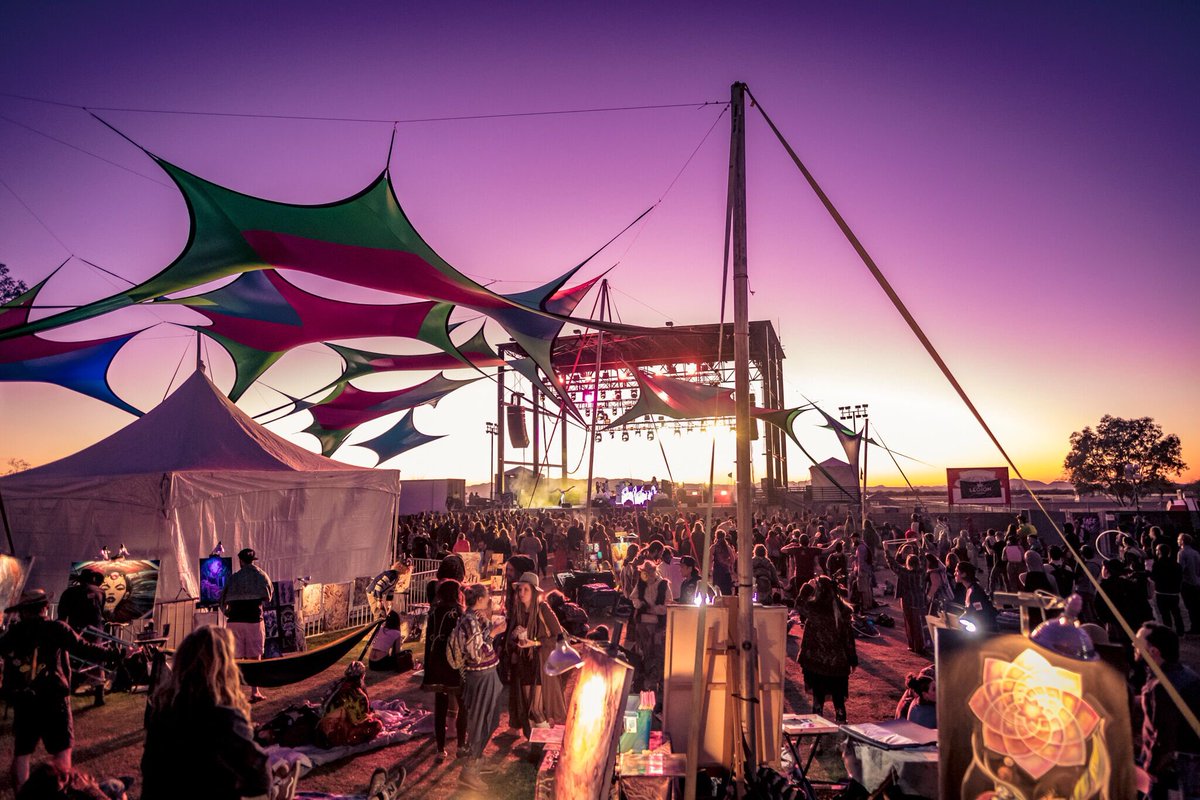GemandJamFest's tweet photo. The day has arrived friends, ✌🏼 Feels great to be back! Gem &amp; Jam Festival 2020 underway! 🔊☀️🌵💜 https://t.co/xYq3PvVbVT