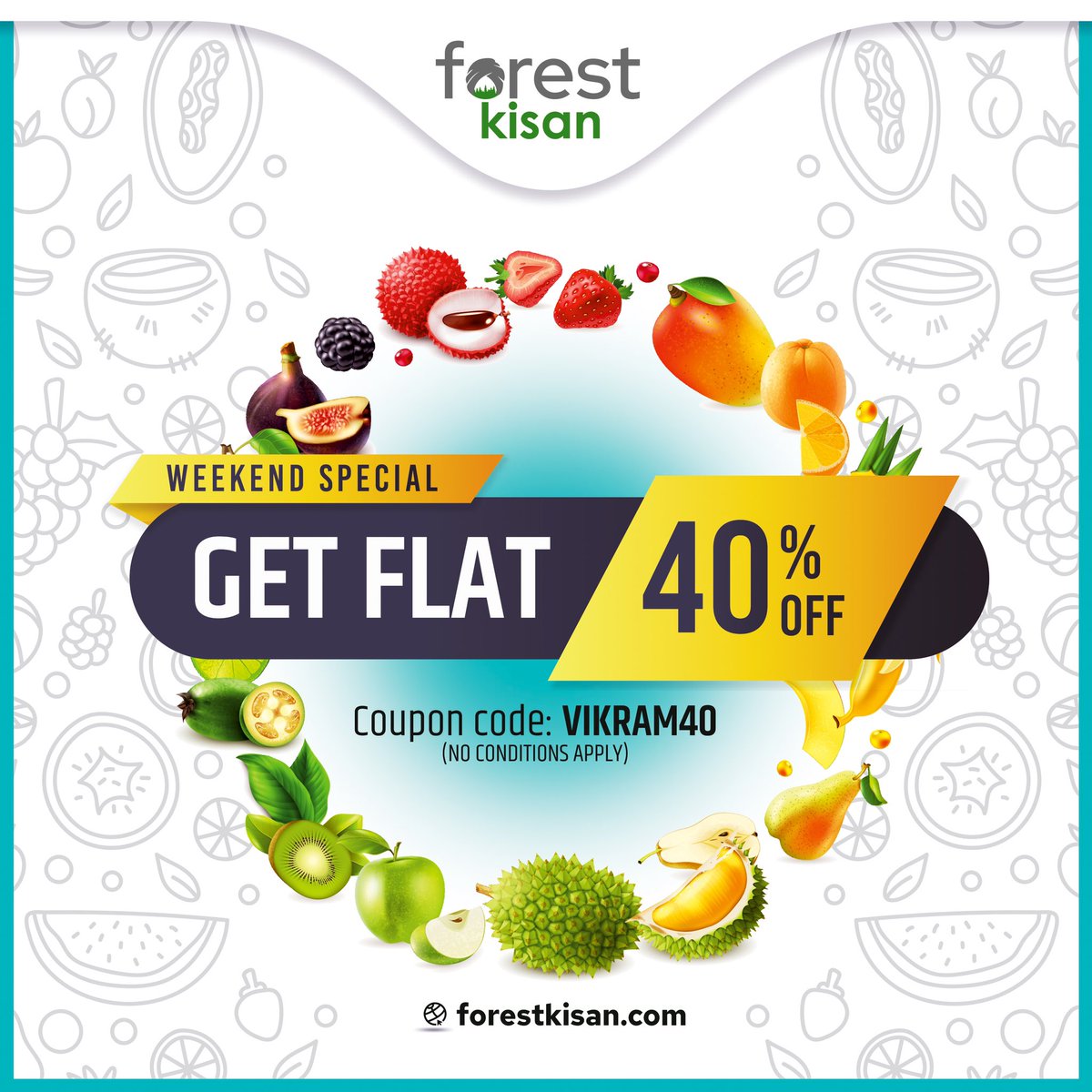 ForestKisan's tweet photo. Here is our FEB offer:

Get FLAT 40%off (no conditions apply)
Coupon: VIKRAM40

https://t.co/jaxRUfU9Jf

#forestkisan #hyderabad #organicfood #healthylifestyle #health #fitness #tips #exercise #weightlosstips #wealth https://t.co/pxNPd0TNxT