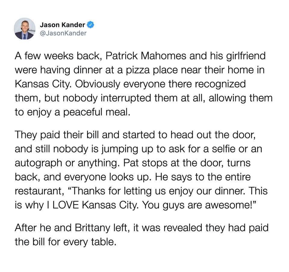 Never let Patrick Mahomes leave this city