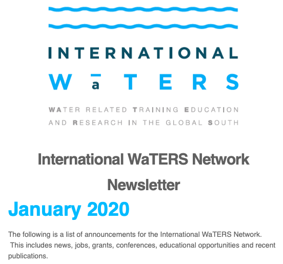 The latest International WaTERS newsletter is out! Check it out for further information re: funding / jobs / conferences / a member spotlight / recent IW Network publications and more! #water #watergovernance #watersecurity #waterequity

icgc.umn.edu/files/icgc/gen…