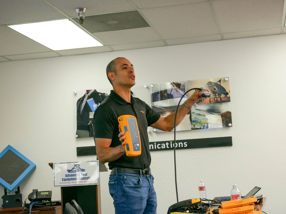 ATECorp's tweet photo. Sharpening our copper and fiber cabling skills one workshop at a time. We would like to thank @FlukeNetDCI for coming out to present.
For more information about the Fluke Versiv family of equipment visit https://t.co/Aj9cGXMaLe
#5G #BigData #FlukeTools #Versiv #ClickRentTest https://t.co/kbpbCVWNUl