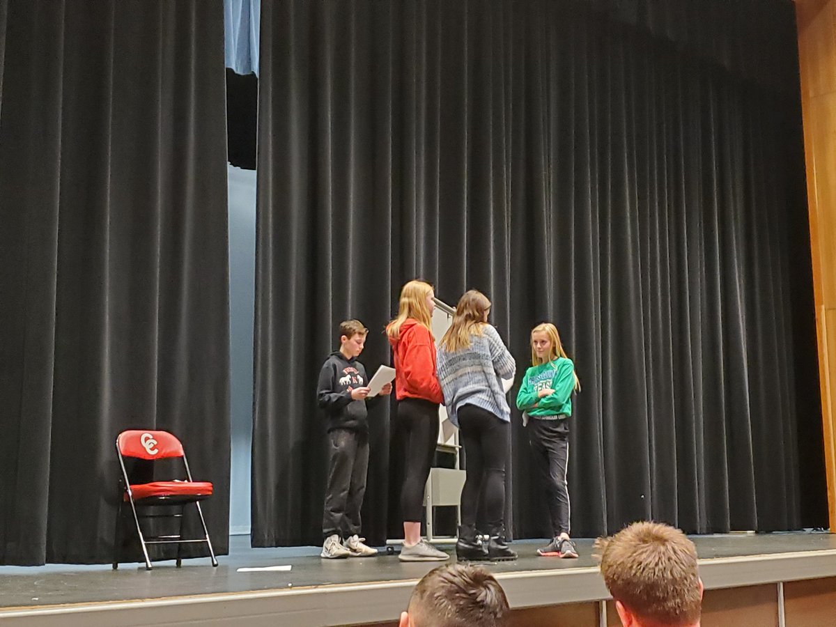 brentnelsonCC's tweet photo. 7th graders acted out some bullying scenes this week, trying to find the best ways to combat a bully. #GoSquirrels #SquirrelsMS https://t.co/Jw3pIOfLv4
