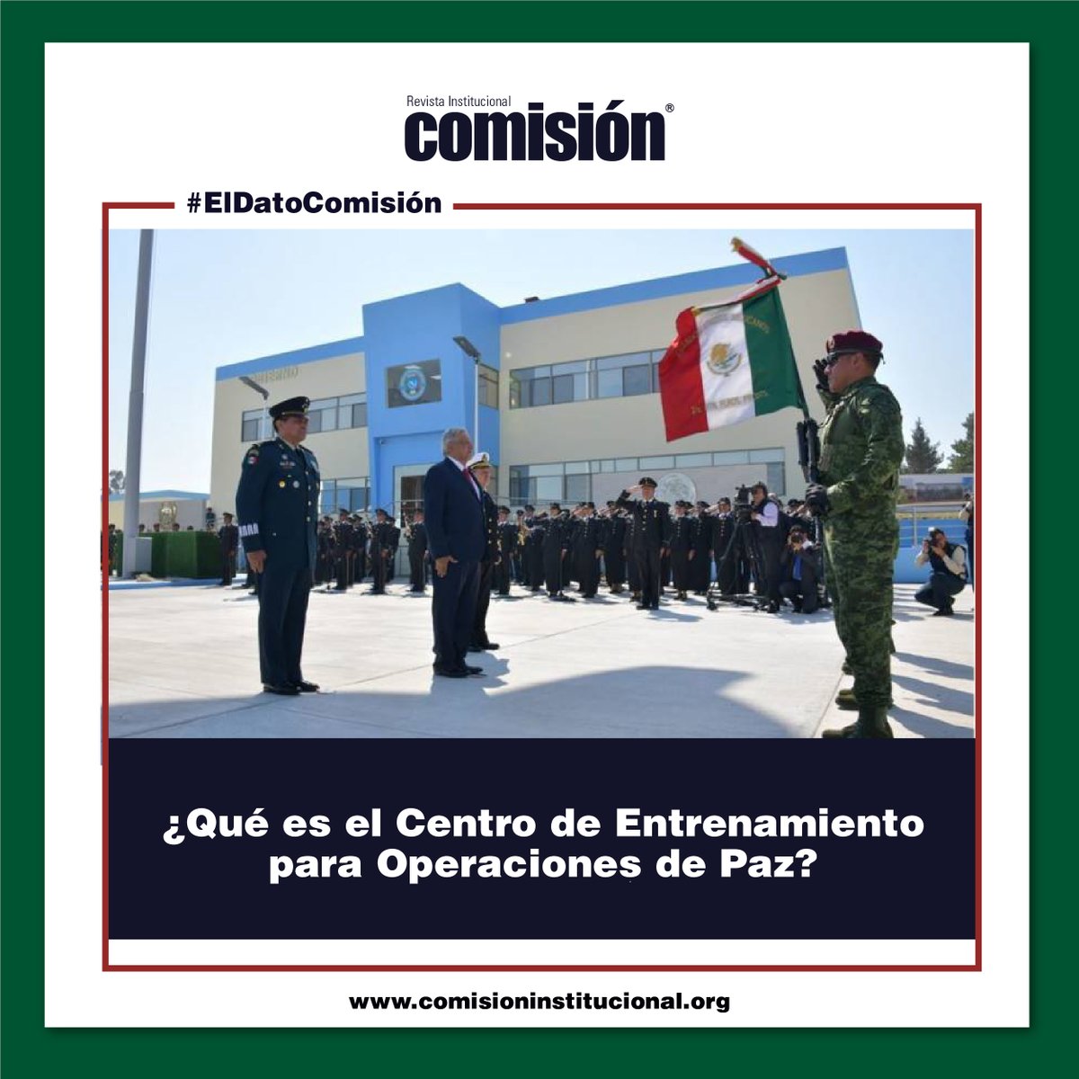 RevistaComision's tweet photo. Tras el Día Mundial para la No Violencia y la Paz, te contamos que México inauguró este centro como parte de su compromiso con las misiones de paz de la ONU. En él se brinda capacitación al personal de las fuerzas armadas y civil.
#ElDatoComisión #ONU #DíaParaLaNoViolenciayLaPaz https://t.co/hCAdZ2vcav