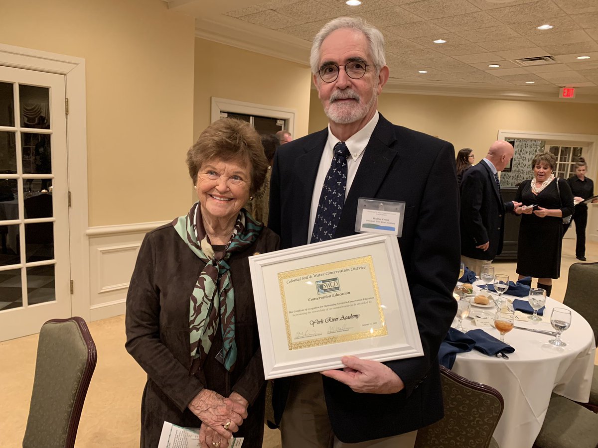 AaronBu86051341's tweet photo. YRA Principal Walt Cross and York County Board of Supervisors Member Shelia Noll at the Colonial Soil and Water Conservation District Award Ceremony.#engagedYCSD https://t.co/sKwbFK6Jjf