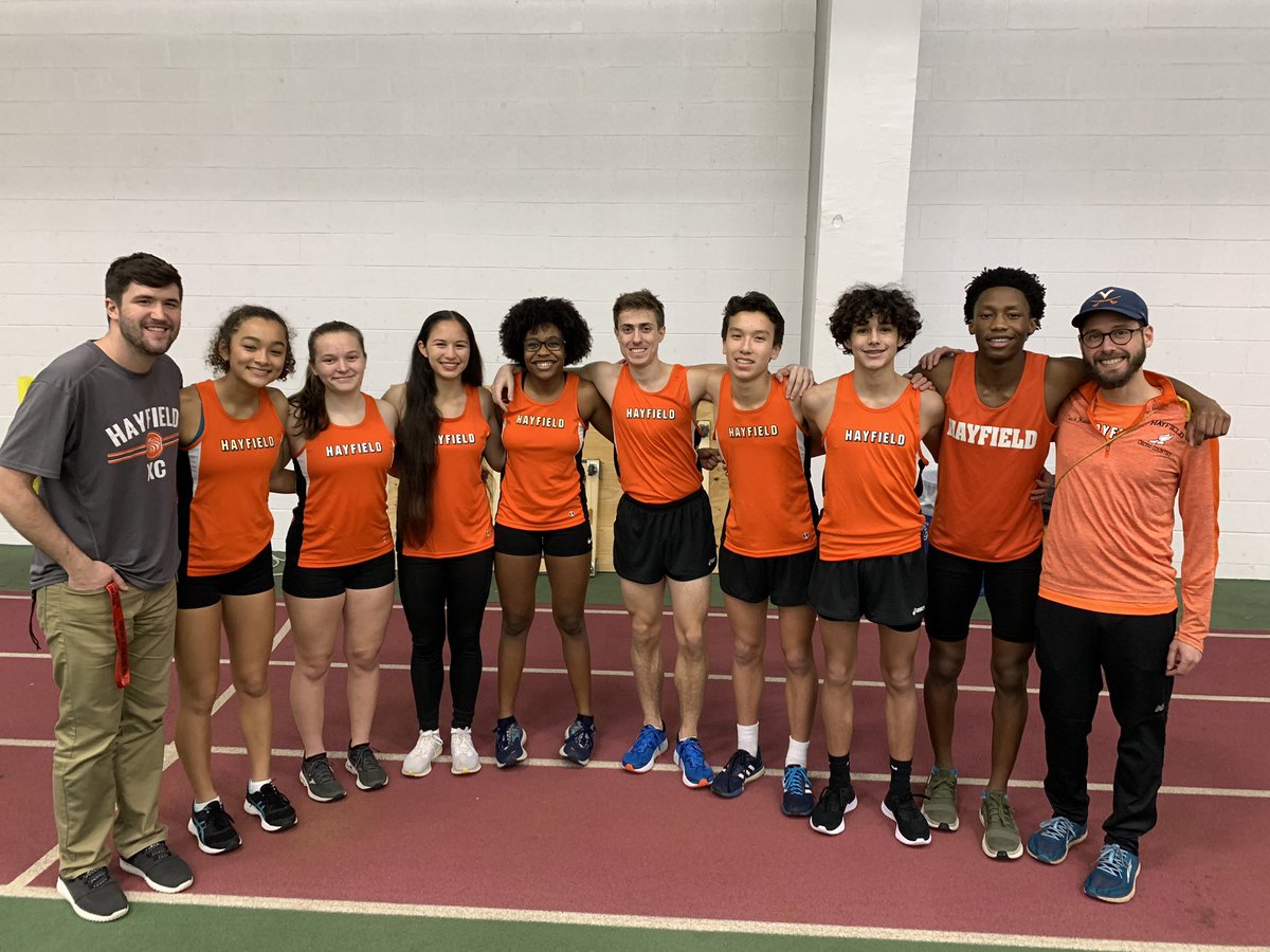 Hayfield Track sweeps the 4x800 on the first day of the Gunston District Championships! 🥇🥇#hawkpride <a href="/hayfieldsports/">Hawktivities</a>
