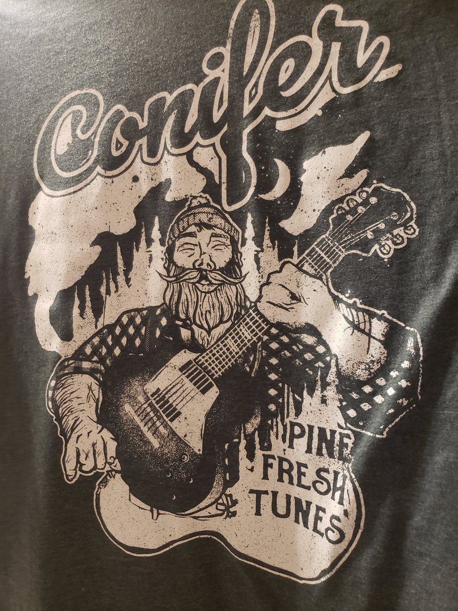 conifertheband's tweet photo. T-shirts are here! Get yours tomorrow night in the Room at @RidgleaTheater. Doors at 7PM. #pinefreshtunes #treeband #conifertheband https://t.co/b95FOEuScO