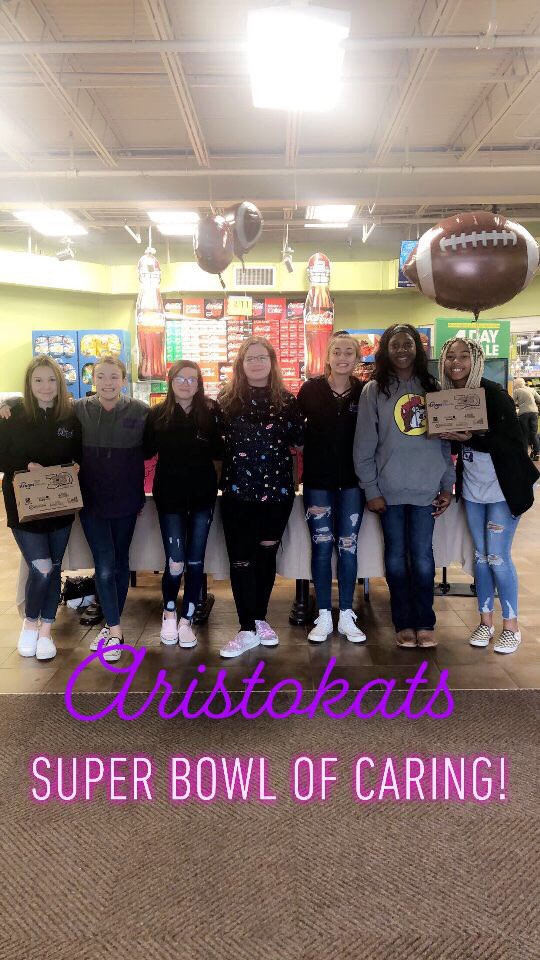 LLMSaristokats's tweet photo. Aristokats were hard at work at Kroger today! They raised $260.31 in cash and also sold many boxes of food as well for the Souper Bowl of Caring Event. They also handed out flyers to promote our Daddy/Daughter Princess Ball! Have you reserved your spot? Dont forget to RSVP! 💜💜 https://t.co/6WjEBKepPK