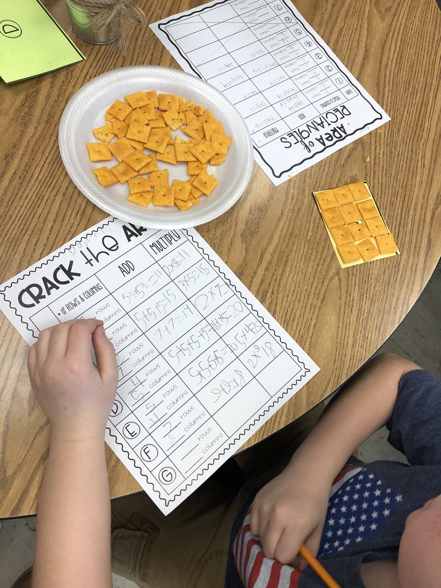MrsBridgeman3rd's tweet photo. “Crack” the Area happening in third grade today! #area #handsonlearning #thisisd52 https://t.co/xmpenp2toR