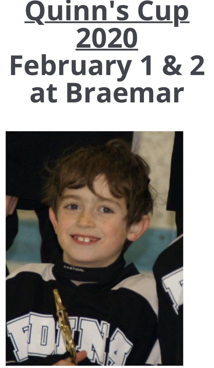 QuinnsCup's tweet photo. Hockey family... Quinn’s Cup is this weekend at @BraemarArena 
Stop by and see us!
#fortheloveofthegame https://t.co/qgM3Zv9P87