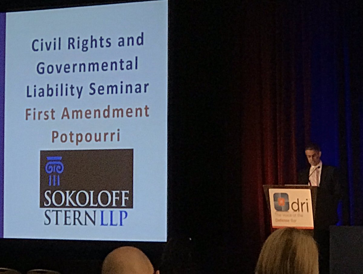 SokoloffStern's tweet photo. @StevenStern22 of @SokoloffStern lectures to 450 lawyers about First Amendment issues at @DRICommunity Civil Rights &amp; Governmental Tort Liability in San Diego, CA https://t.co/u7XJHx0eID