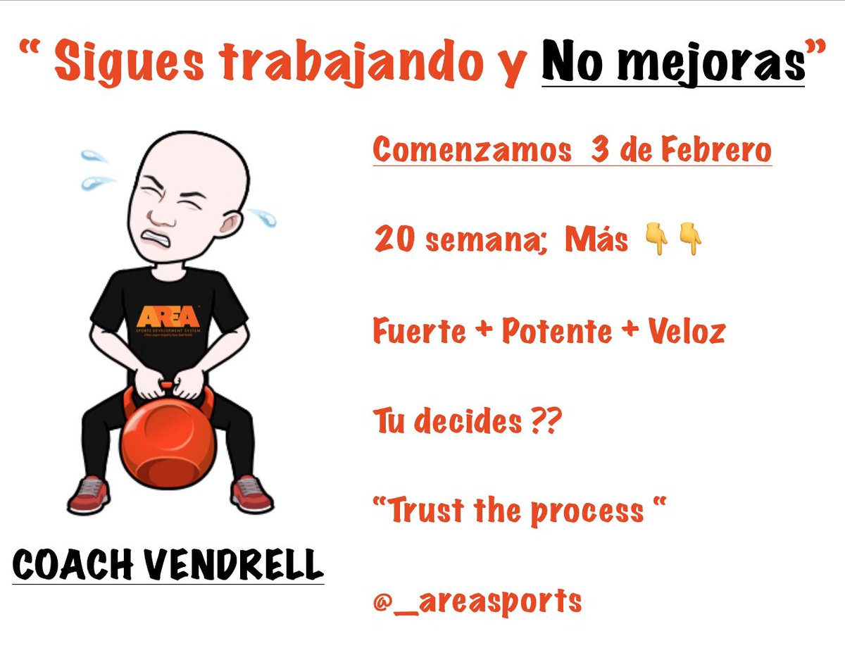 VendrellMethod's tweet image. No sigas tratando remedios que no funcionan !! Ven conoce nuestro programa vamos a trabajar con sentido para que comiences a desarrollarte bajo un programa donde tu progreso sea prioridad más allá de practicar y jugar. 
No esperes a lo ultimo 💪💪💪
Trust the Process”🇵🇷