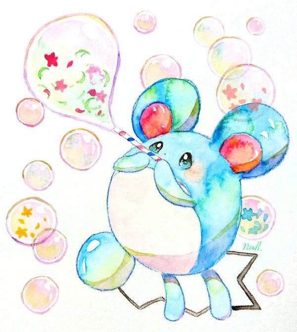 ルギア マリル ミロカロス ハスボー ミズゴロウ ぬるまのイラスト