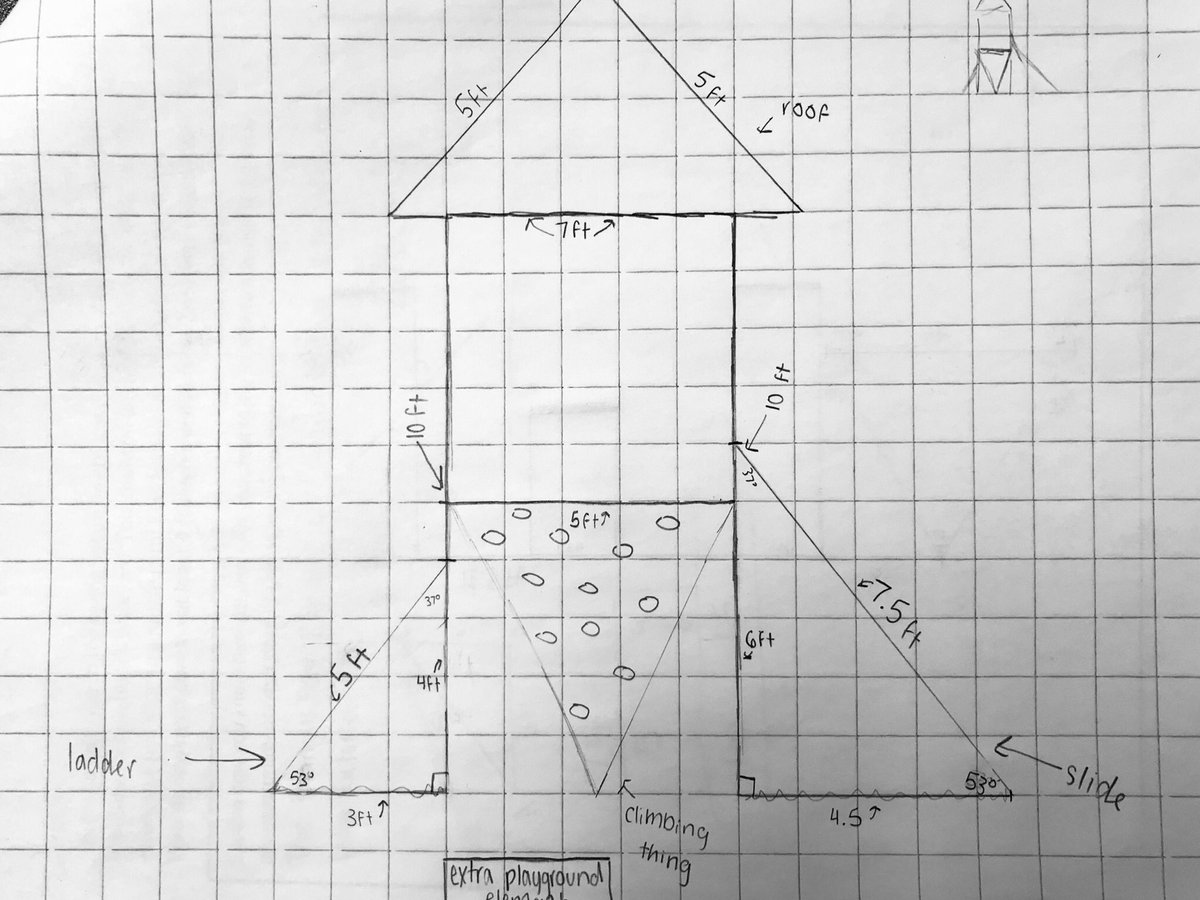 EHarms618's tweet image. Today in Geometry we designed swing sets and playground equipment using similar triangles 📐I love seeing the things my students come up with! @Platteview_HS @PlatteviewMath