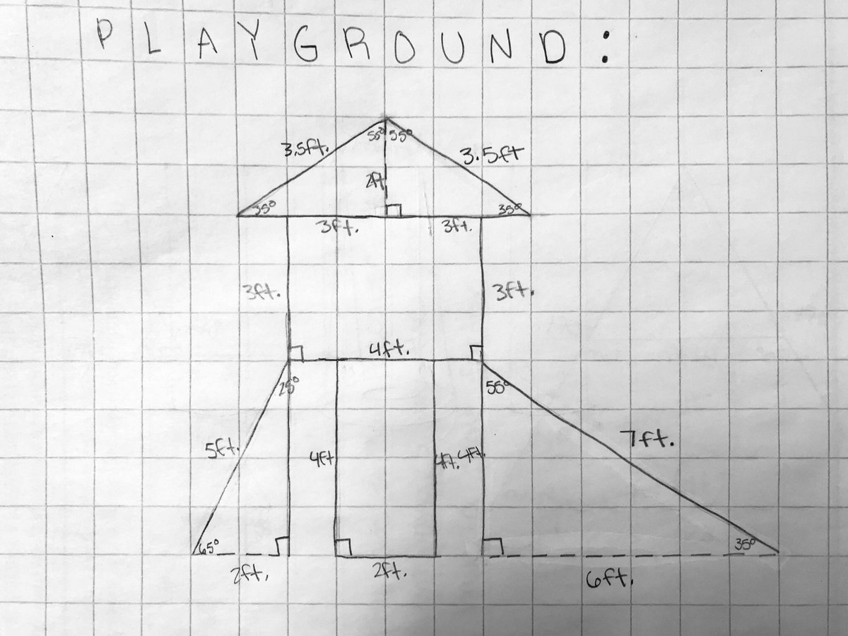 EHarms618's tweet image. Today in Geometry we designed swing sets and playground equipment using similar triangles 📐I love seeing the things my students come up with! @Platteview_HS @PlatteviewMath