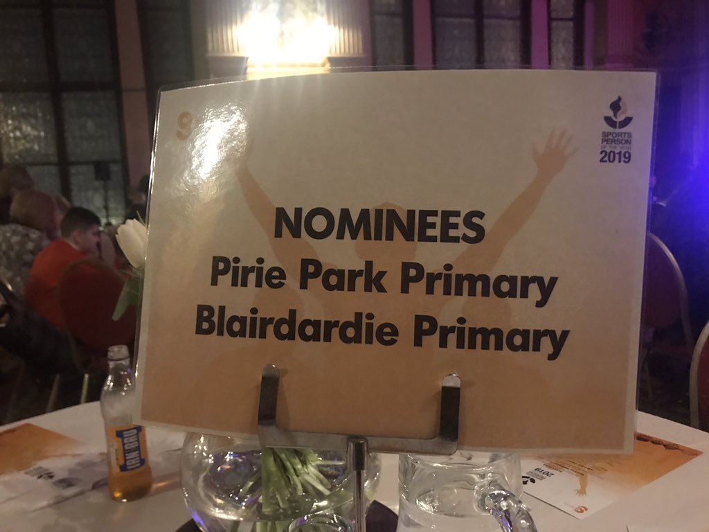 Our Sports Captains, Mr Donnelly, Ms Monaghan &amp; @activeschoolsAD had the privilege of attending the Glasgow Sports Personality of the Year awards to collect our award for achieving sport Scotland GOLD status 🏴󠁧󠁢󠁳󠁣󠁴󠁿 #spoty2019