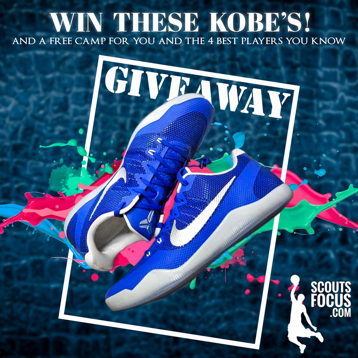 scoutsfocus's tweet photo. 🎁Kobe's👟 &amp; Free Camp Fee Giveaway:🎁
⭐HOW TO ENTER:⭐
1️⃣Like &amp; RT this
2️⃣Tag the 4 best players you know.
3️⃣Your squad must be following @ScoutsFocus
*Extra entries on FB, IG &amp; TikTok.
Ends Feb. 8th
https://t.co/h8QCH4vBBj
*Not associated w/ Twitter.*
#giveaway https://t.co/KNHSBn2Aql