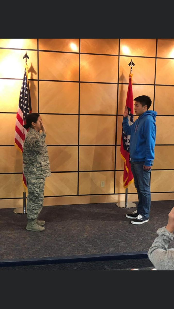StormLakeHighS2's tweet photo. Congratulations to SLHS Senior David Soutprasong who was sworn into the Army on Tuesday, January 28 in Arkansas. #AmericasSchool https://t.co/0xlV0DsS3n