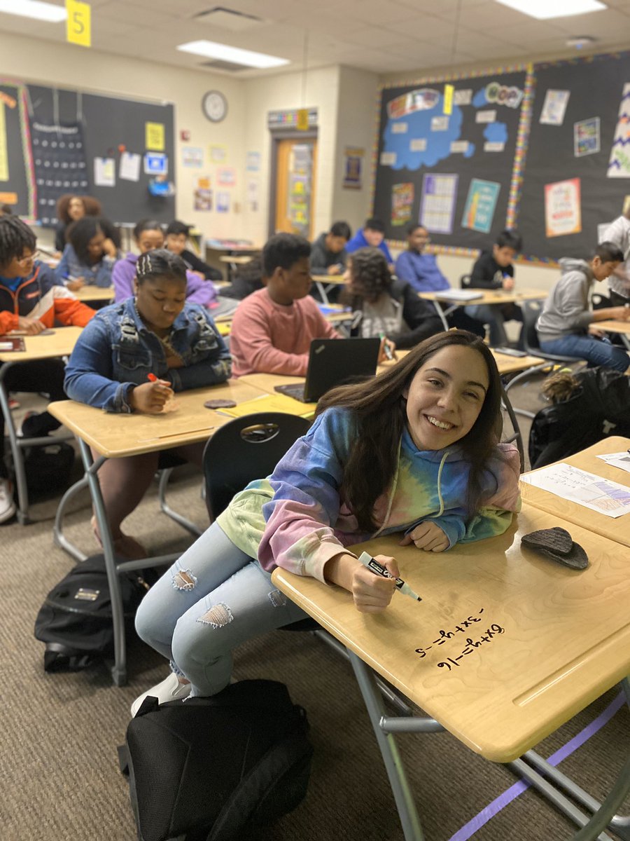 LindsBaileyMath's tweet photo. Day 2 of @NGCImagination students working on elimination method to solve linear systems!!!!! #wearewayne #NGCPride #algebra #mathforever #practicemakesbetter #problemsfordays https://t.co/LHjxKQNPmV