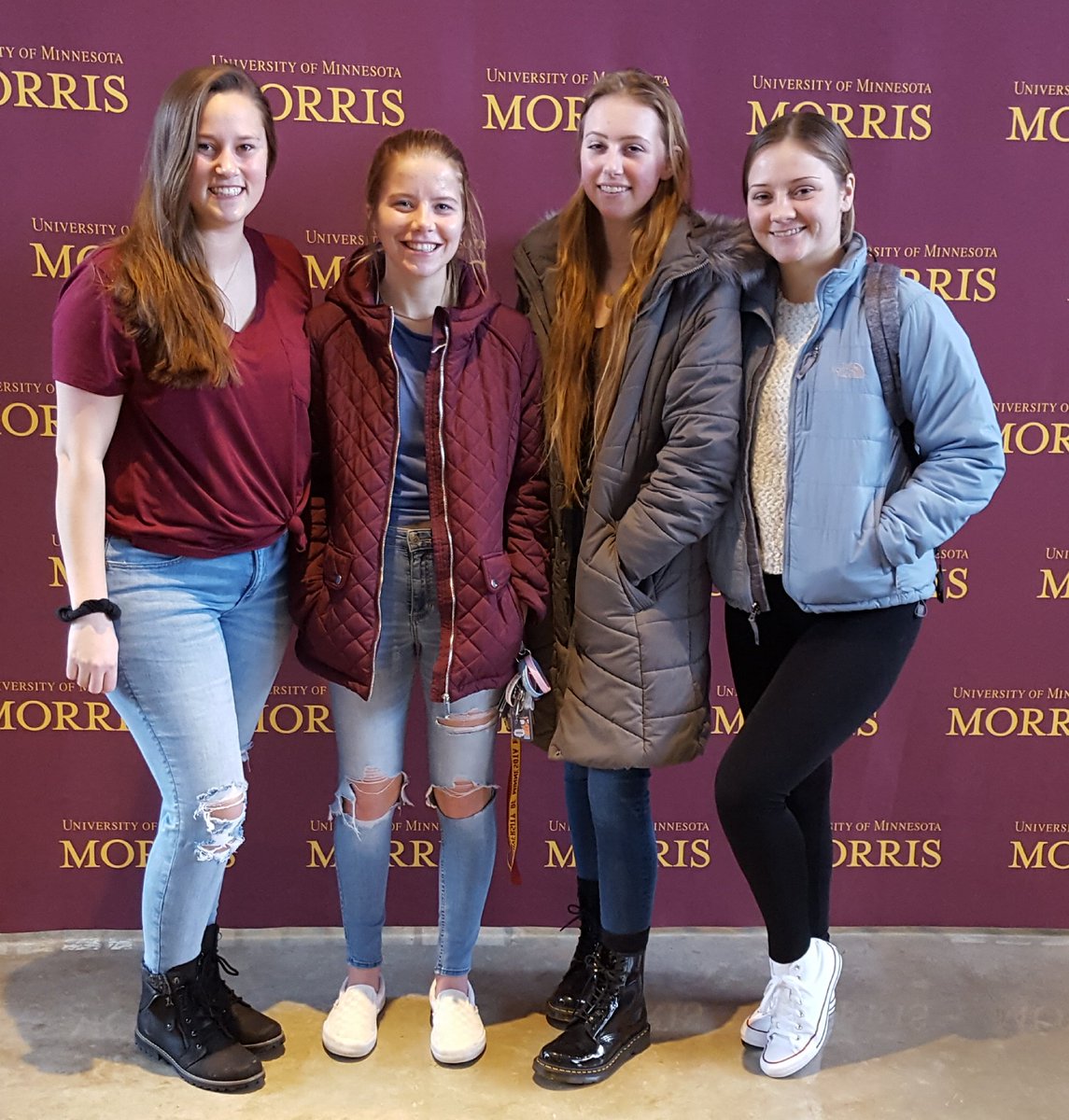 MNMorrisWSoccer's tweet photo. Our awesome Cougs, including Shannon, Lacey, Abbey, Caroline, helping us host potential future Cougs at the Community of Scholars event. #CougsForLife https://t.co/UWmurMadKm