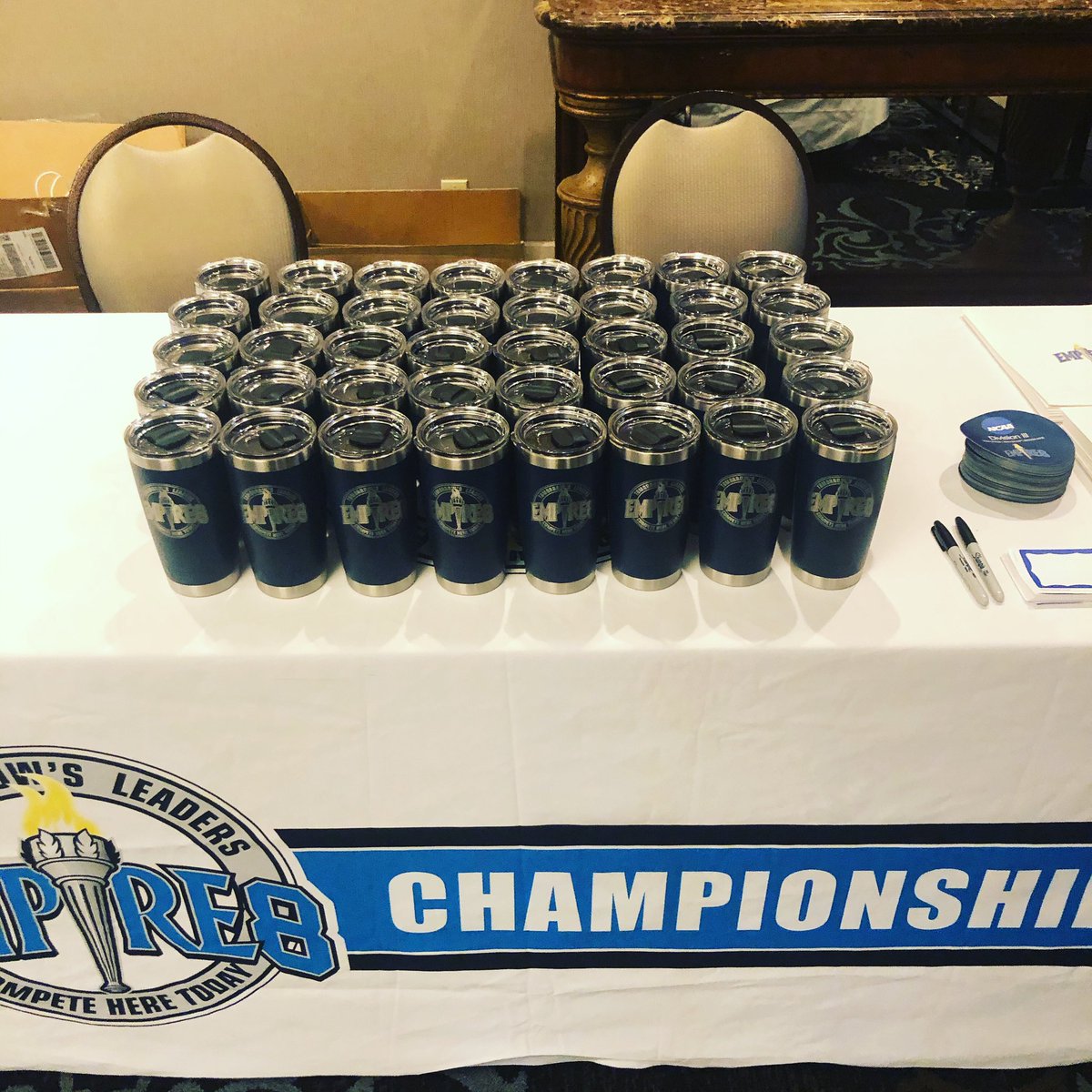 Empire8's tweet photo. We are getting ready to go at the 2020 Empire 8 Student-Athlete Summit! #E8Summit #ncaasaac #diiisaac #leaderscompetehere https://t.co/AbVvAlBcN3