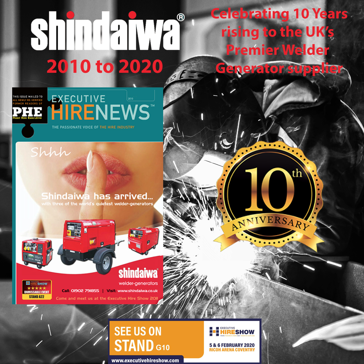 Since 2010 Shindaiwa has risen to be the UK's Premier Welder Generator Supplier

Next week we look forward to exhibiting at the 2020 Executive Hire Show in Coventry. Anyone attending, please stop by and visit the Shindaiwa Stand G10. 

#Shindaiwa
#SiteBright
#Executivehireshow