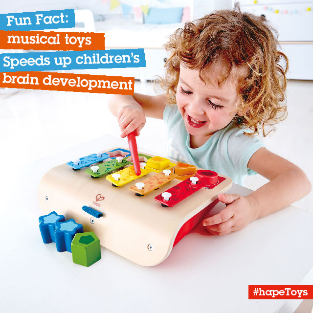 Did you know? 
Musical toys speed up children's brain development!
#hapetips #hapetoys #ilovehape