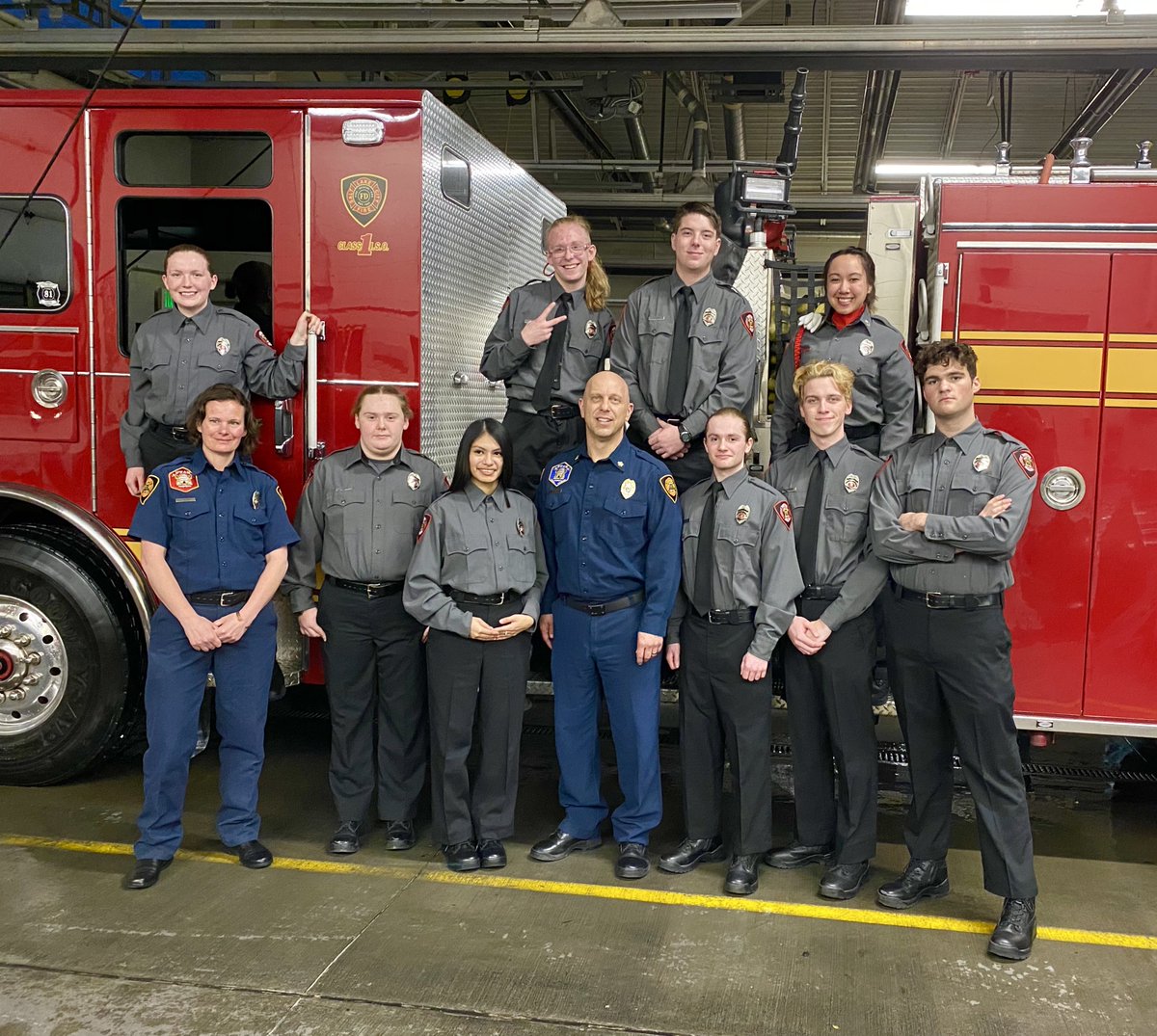 SLCFDCommunity's tweet photo. Proud to welcome the newest members of the Salt Lake City Cadet Post! Last night Cadets Marshall, Robles-Riveros, and Rubens took the oath to join the ranks of public servants. You have our full support. CONGRATULATIONS! #utahscapitalcityfire #slcfire #slcfirecadetpost https://t.co/YDaMGAwTkI