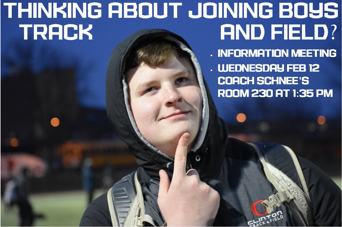 We can’t wait to see this year’s squad. Come to the info meeting on Feb 12 at 1:35pm in Coach Schnee’s room and hear all about the great year we’ve got planned!