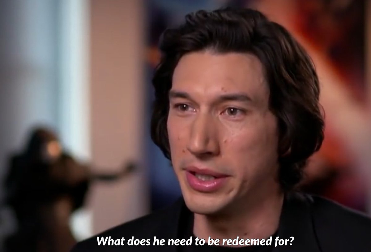 vadersanakin's tweet image. adam driver’s occupation: number one kylo ren stan