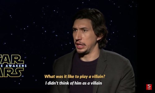 vadersanakin's tweet image. adam driver’s occupation: number one kylo ren stan