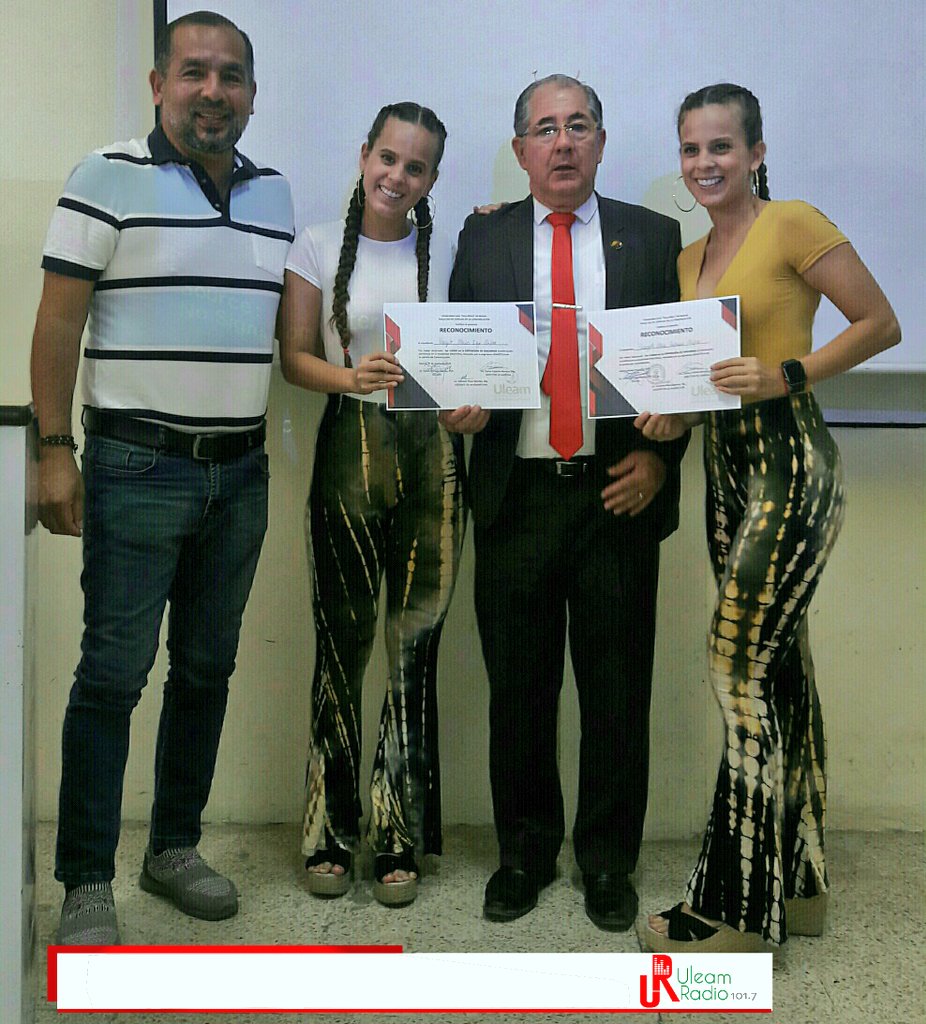 UleamRadio's tweet photo. 🏆 Milena y Stephania Pinargote, 1 er. lugar, Génesis García, 2do. y Carlos Macías, logró el 3er. puesto, en la presentación de un discurso 🎤; María José Díaz y Marcia Miranda, obtuvieron el 1er. lugar en audiovisual 🎥, actividades de la asignatura Semiótica. Felicitaciones❗ https://t.co/M3TYOpyIOI