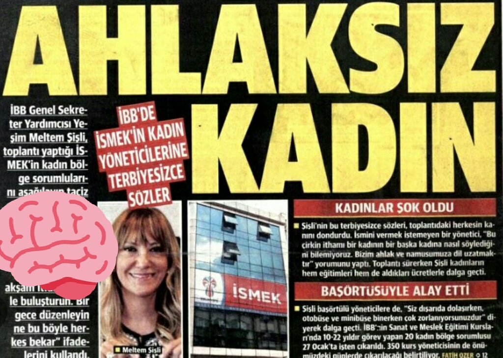 Yeşim Meltem Şişli namlı arsız CHP kazuleti işten attığı #İSMEK hocaları şahsında bütün tesettürlü kadınlara dil uzatma küstahlığında bulunmuştur! Senin kokmuş beyninin kokusu taa buralara geliyor bozuk peynir😷 Kadın kılığına girmiş beyinsiz Zzzzzt erenköy #YeşimMeltemŞişli😜👇