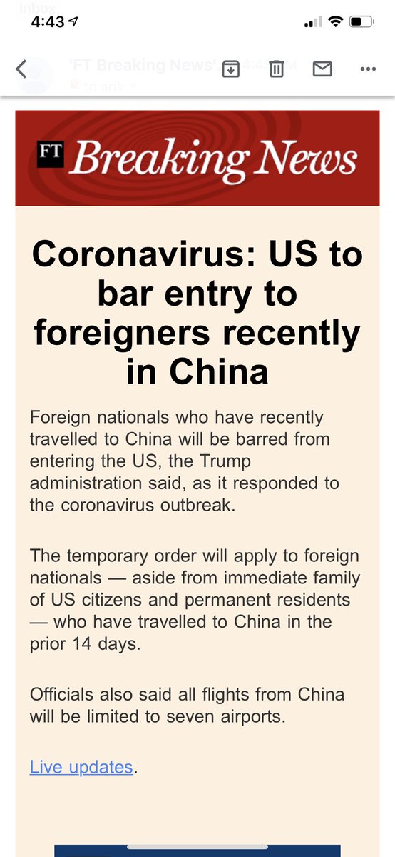 The details of this are pretty unprecedented.  #coronavirus