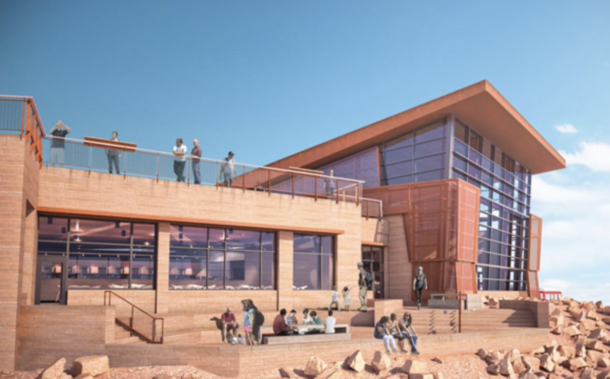 drivepikespeak's tweet photo. The new #PikesPeak Summit Complex will feature an immersive visitor experience for the half a million who visit each year. The design will enable visitors to focus on the beauty, richness, and scenery of #AmericasMountain.
#pikespeak #mymountain #americasmountain #summithouse https://t.co/lc7yMXzM5g