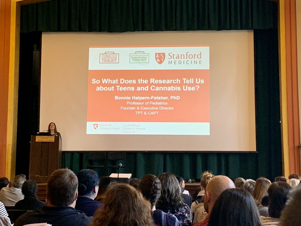 mrhealthteacher's tweet photo. Dr. Bonnie Halpern-Felsher, founder of both @CaptStanford and @StanfordTPT, providing a wealth of up-to-date, scientifically valid data on cannabis and youth. #CanPrevConference2020 https://t.co/AwZurhGxcI