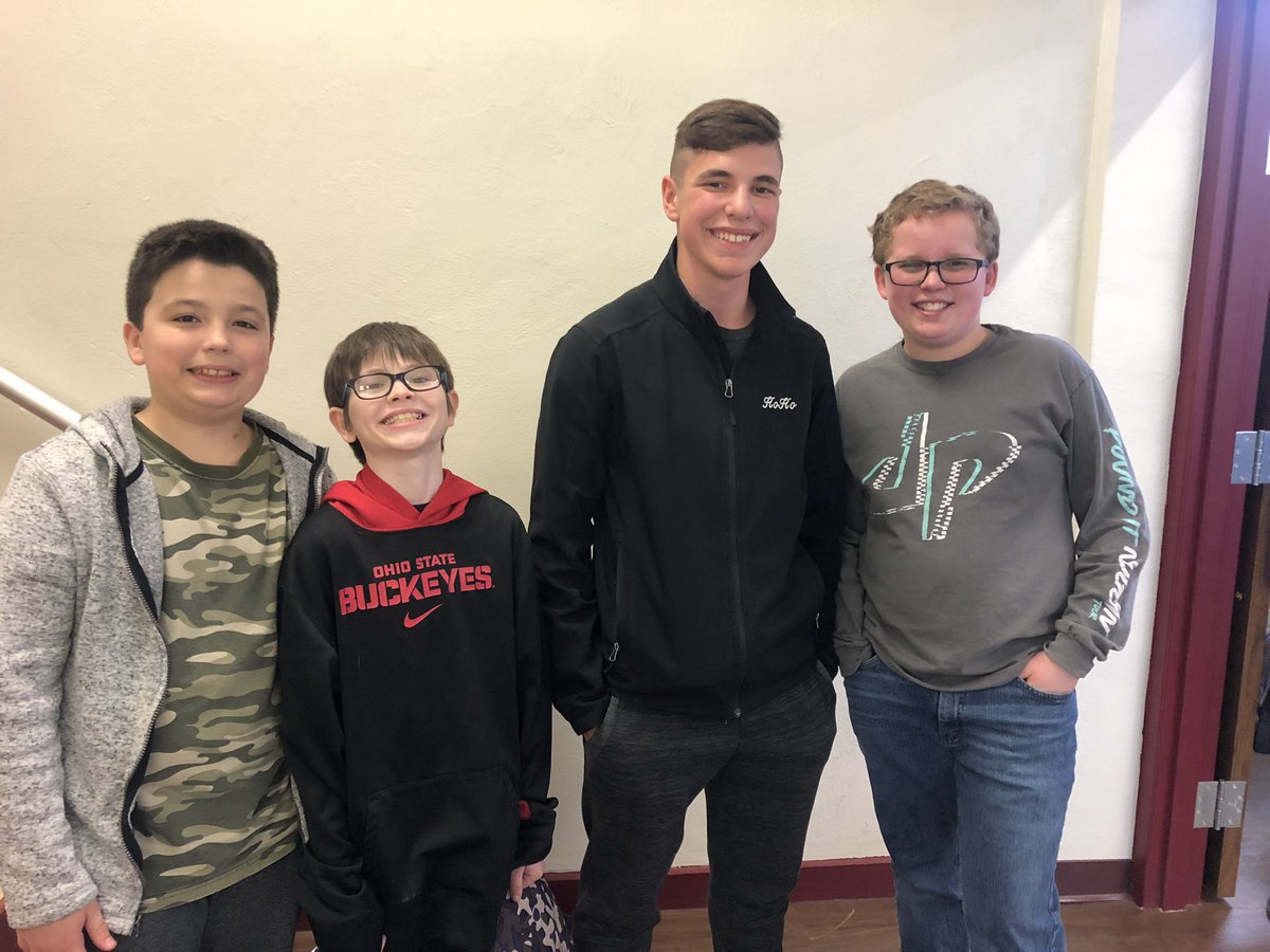 It was so fun for <a href="/Mrs_Conover/">Andrea Conover</a> and I to see some former students at lunch today! Our 6th grade boys were excited to pose with them! <a href="/LCS_BC/">Lebanon City Schools</a>